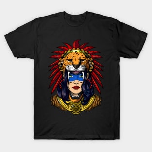 Aztec Jaguar Warrior T-Shirt